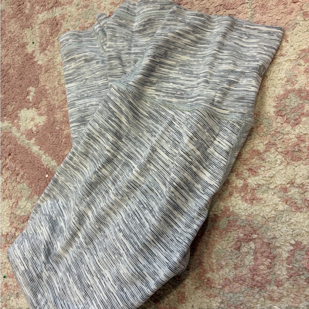 Lululemon Athletica Striped Gray Leggings